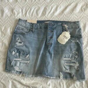 Alter’d State - skye skirt - denim light wash - size L